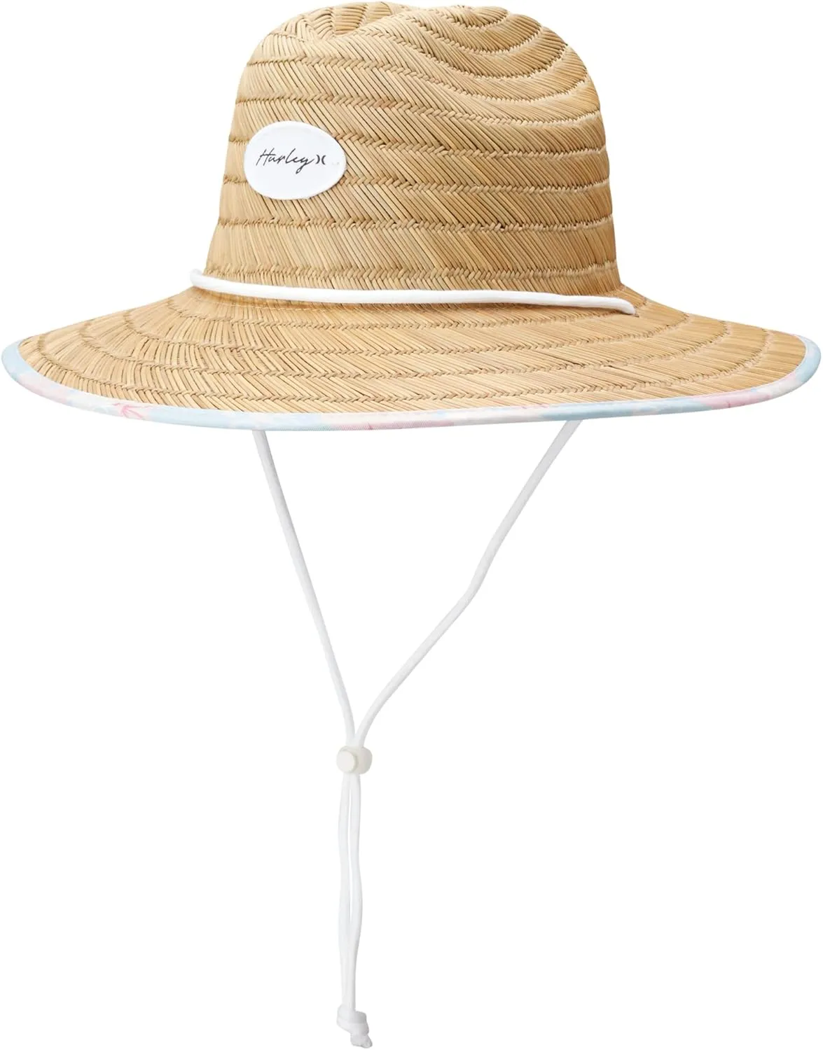 Hurley Women's Straw Hats - Real Straw Hat Medium Brim and Adjustable Chin Strap