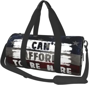 I Can'T Afford To Be Here Duffel Bag Gym Bag Travel Sports Tote Large Foldable Beach Swim Yoga0