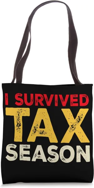 I Survived Tax Season Accountant Funny Numbers Tote Bag