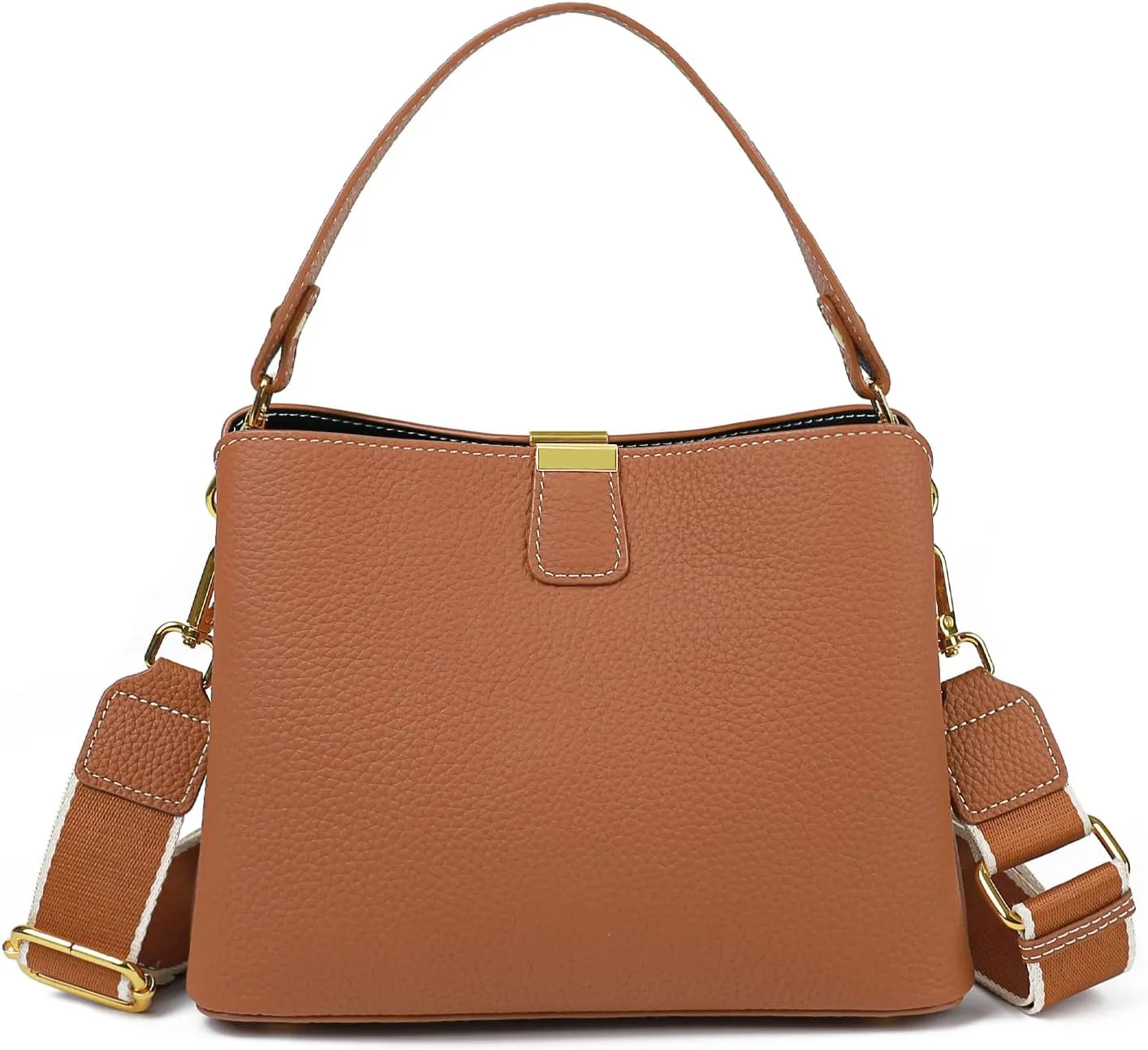 imeetu Crossbody Bags for Women Genuine Leather Shoulder Bag with Zipper Medium Size