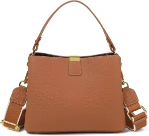 imeetu Crossbody Bags for Women Genuine Leather Shoulder Bag with Zipper Medium Size