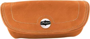 Indian Motorcycle Handlebar Bag for Specific Springfield and Chief Dark Horse, Vintage, Classic Models, Tan Genuine Leather, Power Cord Strap, for Gloves, Phone, Maps, Water and More - 2879577-05