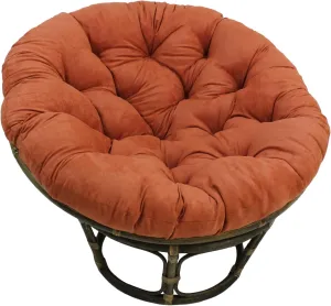 International Caravan Furniture Piece Rattan 42-Inch Papasan Chair with Micro Suede Cushion