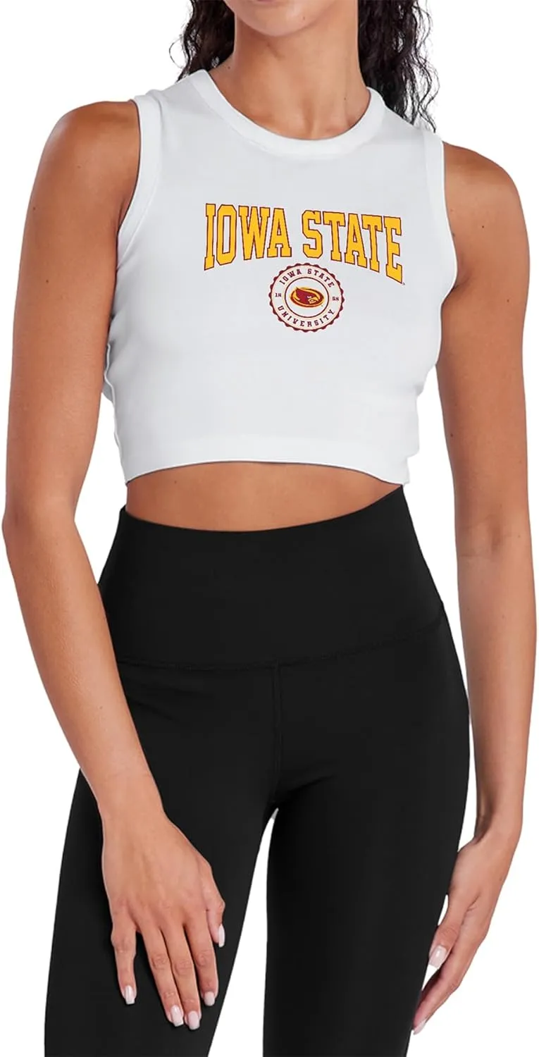 Iowa State University Collegiate Seal Women's Sleeveless Crop Top Tank