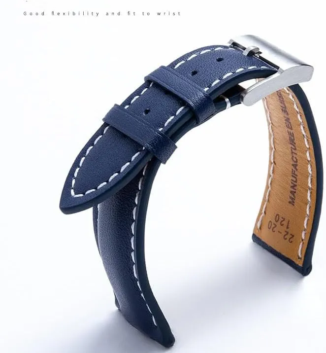 Italian Leather Watch Strap For Breitling Pilot Avenger Chronomat Superocean Heritage Series