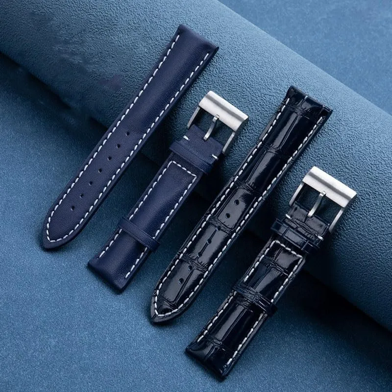 Italian Leather Watch Strap For Breitling Pilot Avenger Chronomat Superocean Heritage Series