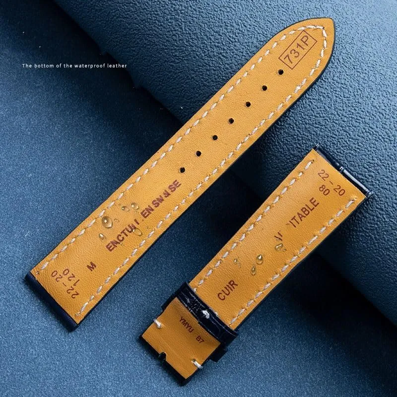 Italian Leather Watch Strap For Breitling Pilot Avenger Chronomat Superocean Heritage Series