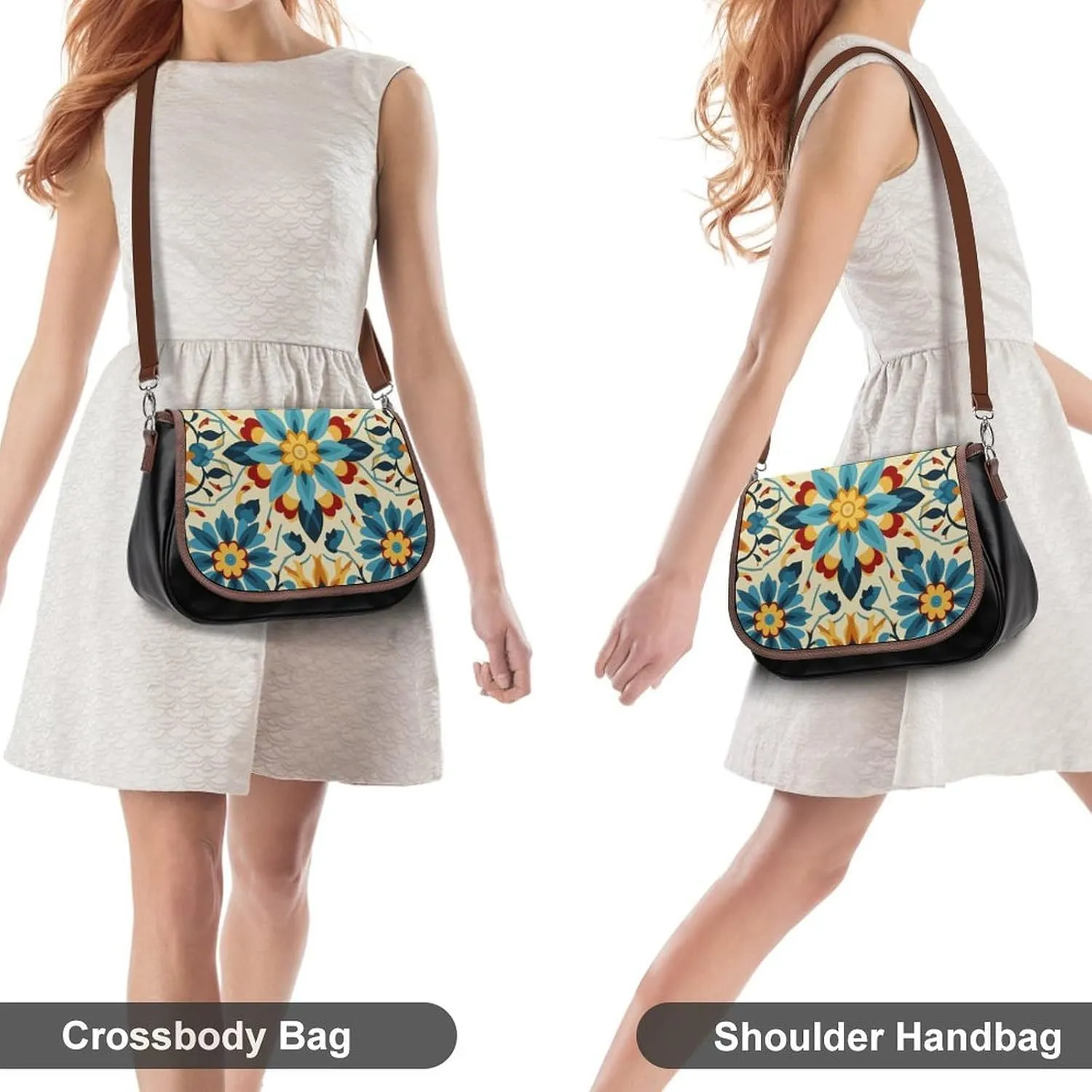 Japanese Sushi Shrimp Crossbody Bags for Women Travel Shoulder Bag Small Leather Cross Body Handbags