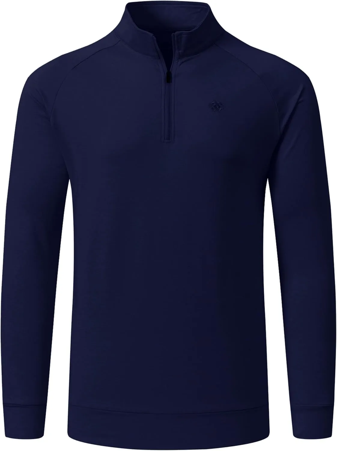 JINSHI Mens Long Sleeve Quarter Zip Pullover Stand Collar Active Golf Polo Shirt 1/4 Zipper Fleece Lining Workout Top