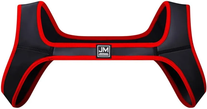 JOCKMAIL Men's Neoprene Harness with Elastic Shoulder Straps - Muscle Chest Harness