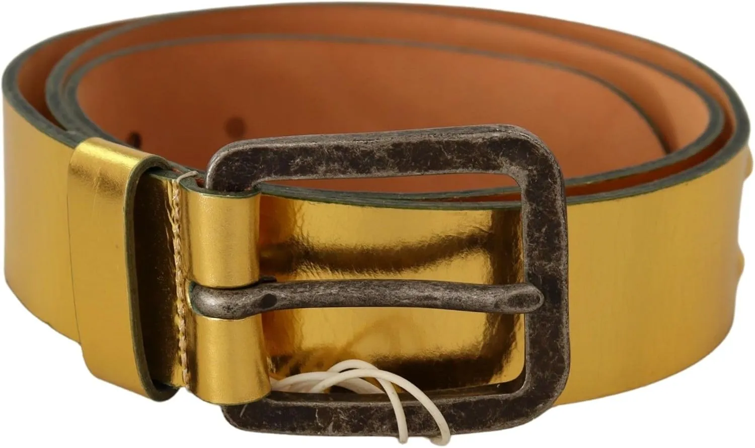 John Galliano Elegant Gold Genuine Leather Men's Men's Belt