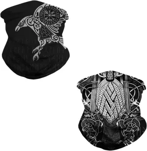 JooMeryer Seamless Bandanas Balaclava Face Mask Neck Gaiter Viking Print for Men Women