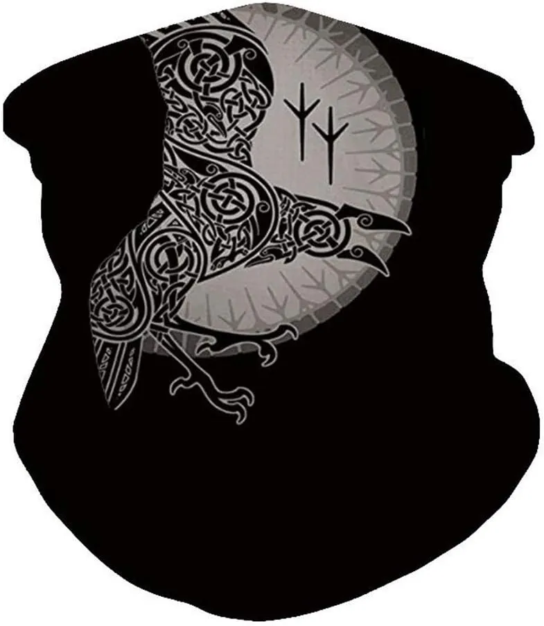 JooMeryer Seamless Bandanas Balaclava Face Mask Neck Gaiter Viking Print for Men Women
