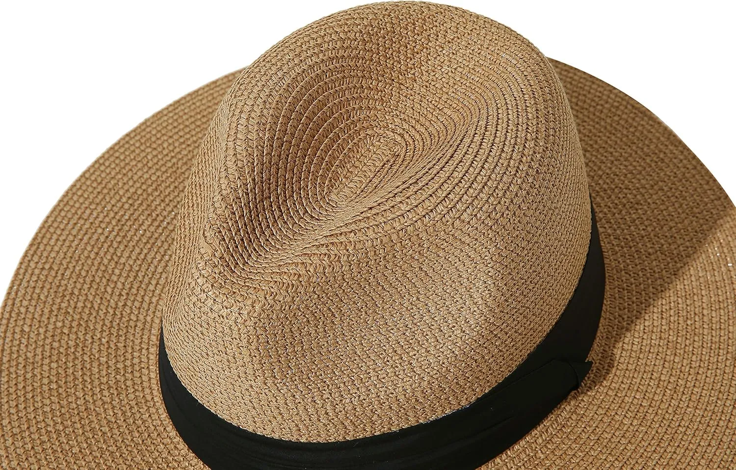 JOYEBUY Womens UPF50 Foldable Summer Straw Hat Wide Brim Fedora Sun Beach hat