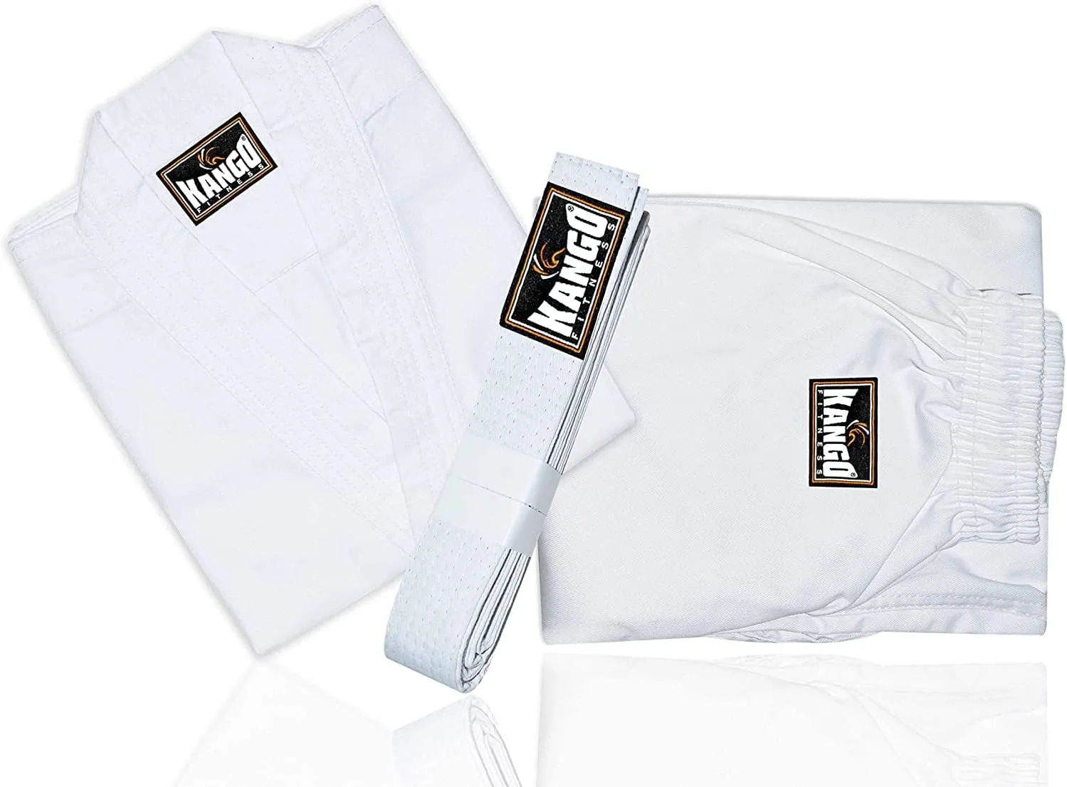 Karate Uniform 8oz for Kids & Adults Midweight Student Karate Gi Martial Arts Uniform Free Belt (White, Size 5/180CM (5'9"-6' 0"))
