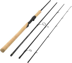 KastKing Valiant Eagle Passage Travel Fishing Rods, 4 & 6 Pc Pack Rods, Spinning, Casting and Fly Models, IM6 Graphite Blank, Ti Oxide LTS Ring Guides, Beautiful Cork Handles