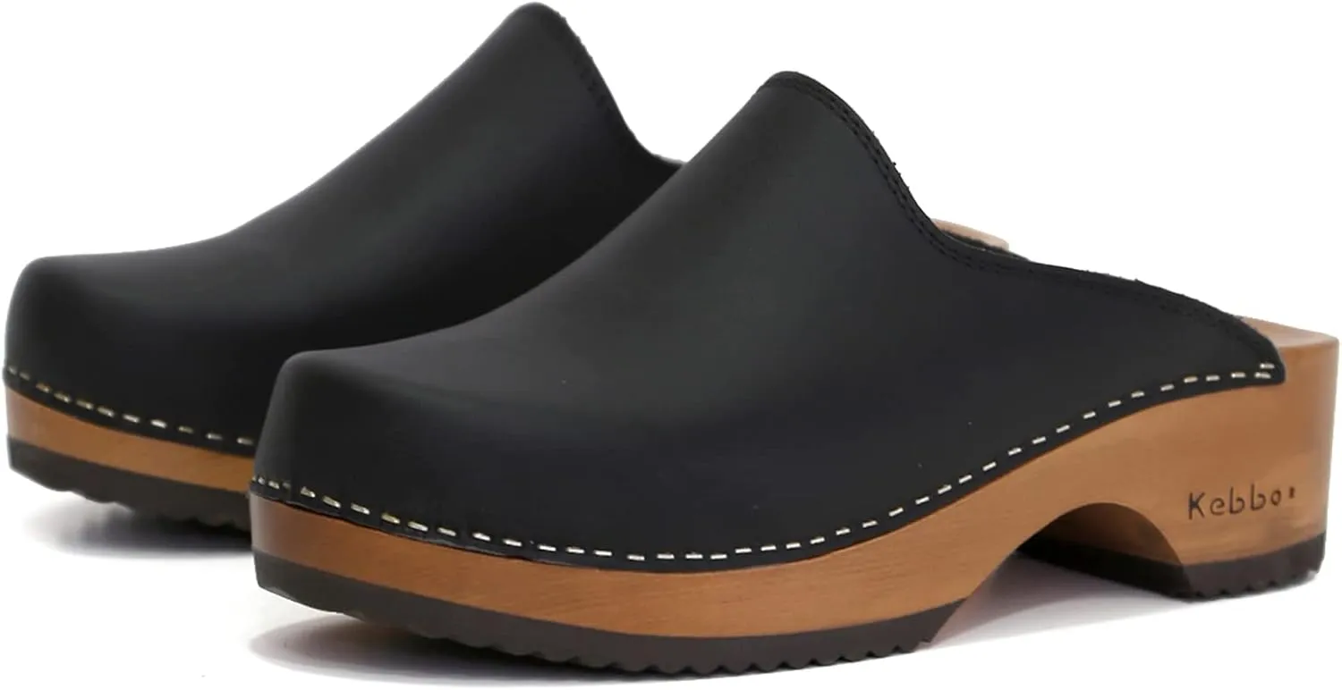 Kebba Edith - Handmade Wooden Clogs with Genuine Leather | Arch Support and Comfortable Fit | Chilean Tepa Platform and EVA Sole |Made in Villarrica, Chile