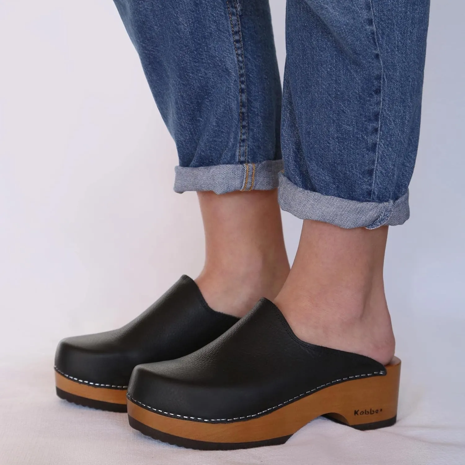 Kebba Edith - Handmade Wooden Clogs with Genuine Leather | Arch Support and Comfortable Fit | Chilean Tepa Platform and EVA Sole |Made in Villarrica, Chile
