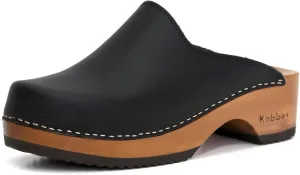 Kebba Edith - Handmade Wooden Clogs with Genuine Leather | Arch Support and Comfortable Fit | Chilean Tepa Platform and EVA Sole |Made in Villarrica, Chile