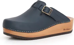 Kebba Liliane - Handmade Wooden Clogs with Genuine Leather | Arch Support and Comfortable Fit | Chilean Tepa Platform and EVA Sole |Made in Villarrica, Chile