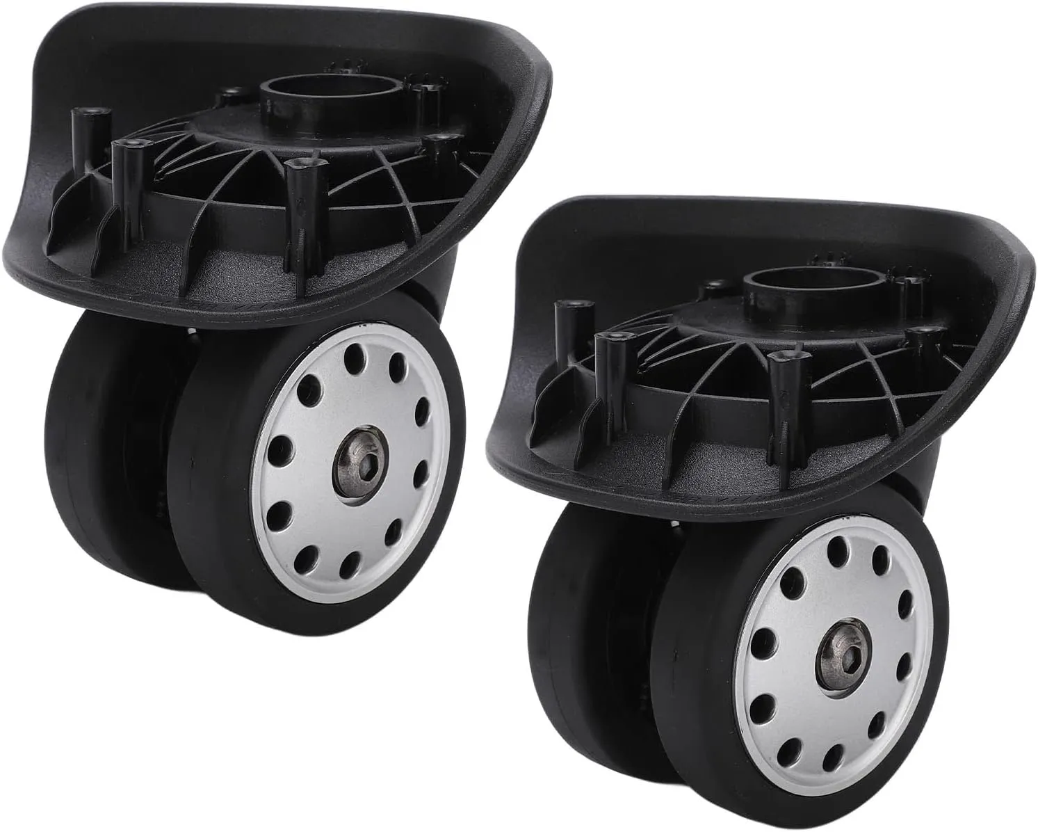 Keenso 1 Pair A88 Porous Wheel Suitcase Luggage Replacement Casters for Travel Bags Large Size