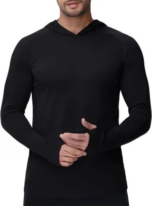 KEFITEVD Men's Sun Protection Hoodie UPF 50  Long Sleeve UV SPF Shirts Lightweight Quick Dry Hoodies Swimming Rash Guard