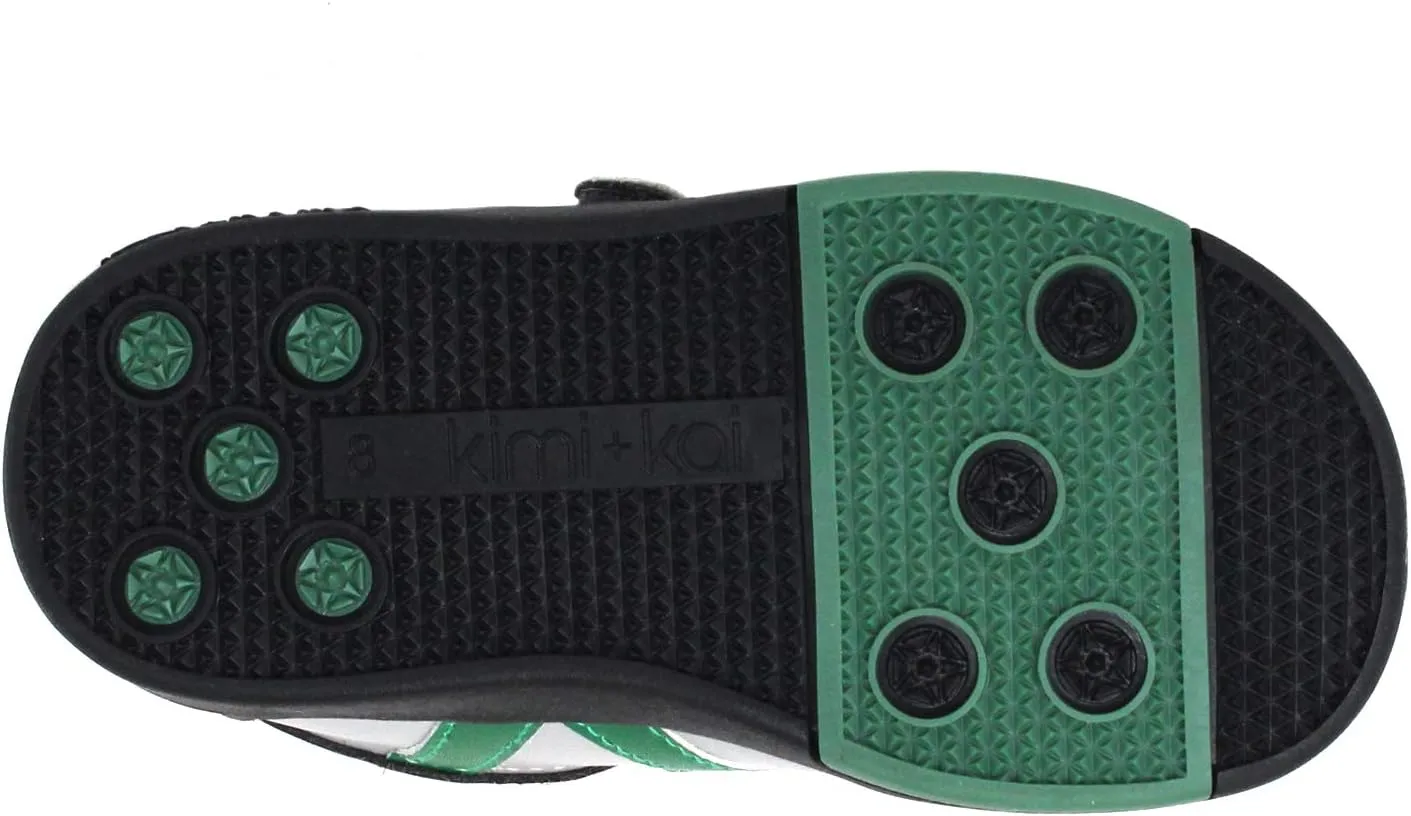 Kimi & Kai Boys First Walker Toddler Colton Spaceship Leather Sneaker Shoes