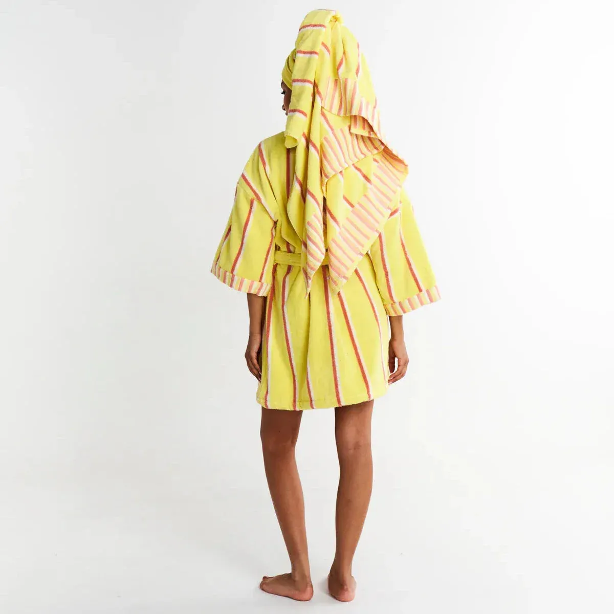 Kip&Co Pina Colada Stripe Terry Bath Sheet / Beach Towel