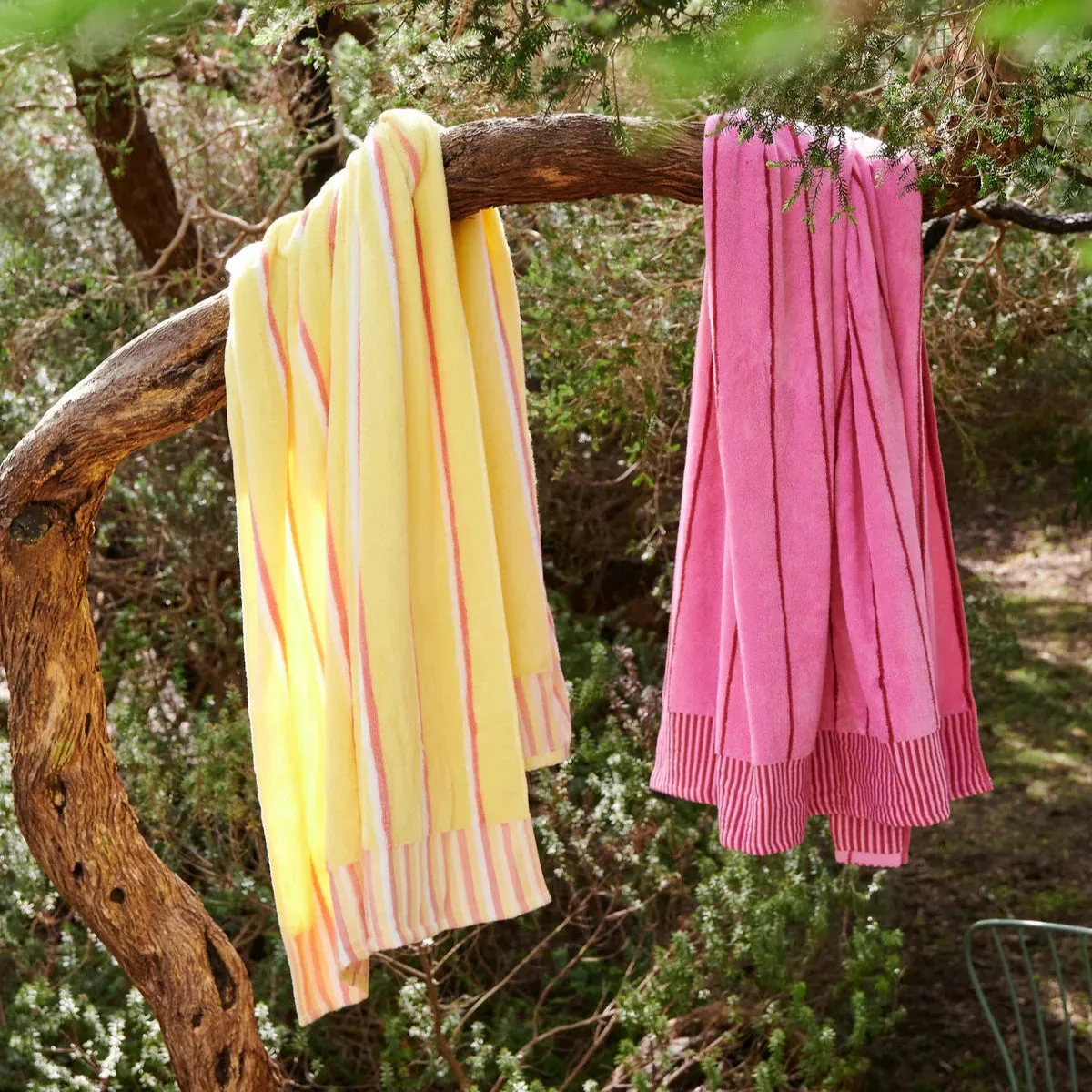 Kip&Co Pina Colada Stripe Terry Bath Sheet / Beach Towel