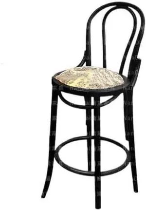 Kitchen Counter Barstool Rustic Style Bar Stool Vintage Style Solid Wood High Stool Island Table Scandinavian High Back Chair for Home Use Bar Stools(Black)