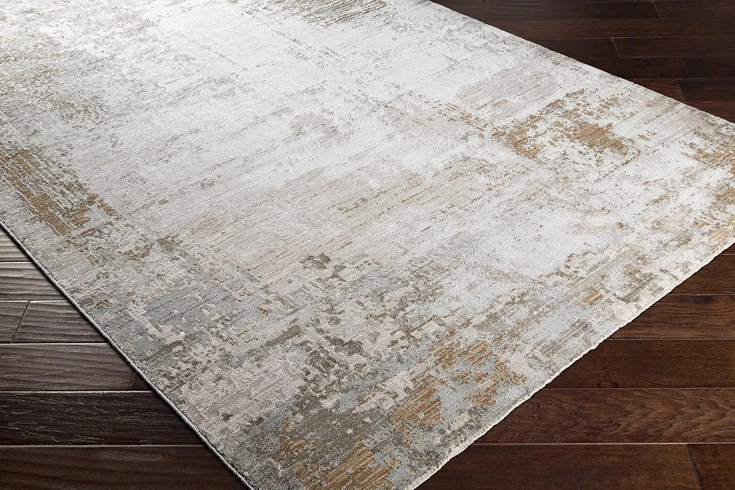 Kress Contemporary Area Rug - DustySage, Charcoal, Olive - 18" x 18" Sample