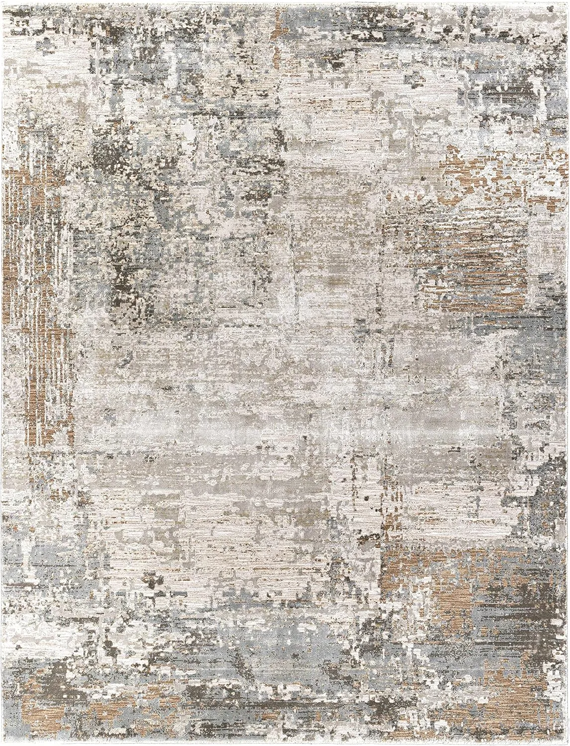 Kress Contemporary Area Rug - DustySage, Charcoal, Olive - 18" x 18" Sample