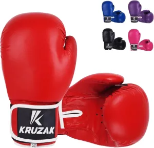 Kruzak Boxing Gloves for Men & Women, Sparring & Kickboxing Gloves, Muay Thai & MMA Gloves, 8-16 oz