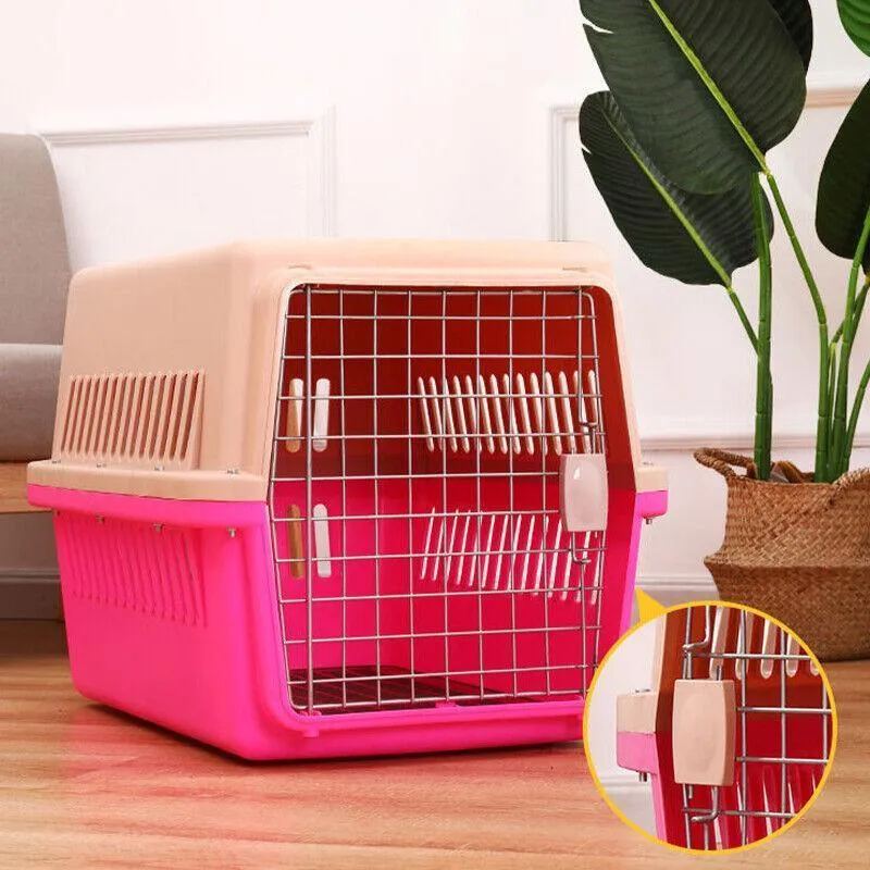 L Size Dog Cat Rabbit Portable Tote Crate Pet Carrier Kennel Travel Airline Carry Bag