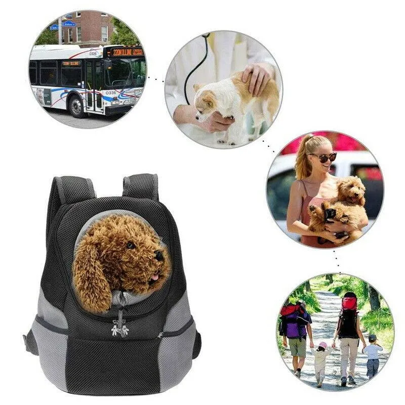 L Size Puppy Travel Mesh Pet Dog Carrier Backpack Front Travel Portable Shoulder Bag