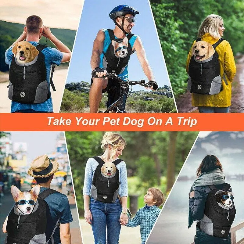 L Size Puppy Travel Mesh Pet Dog Carrier Backpack Front Travel Portable Shoulder Bag