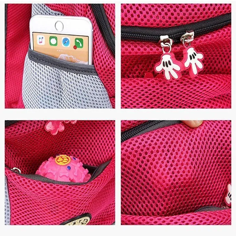 L Size Puppy Travel Mesh Pet Dog Carrier Backpack Front Travel Portable Shoulder Bag