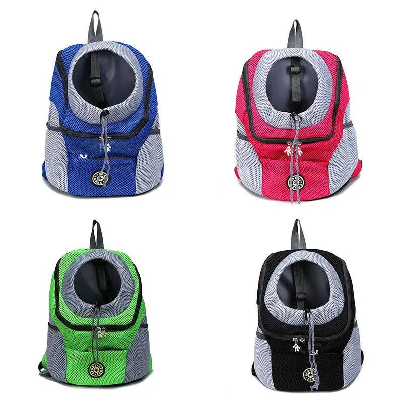 L Size Puppy Travel Mesh Pet Dog Carrier Backpack Front Travel Portable Shoulder Bag