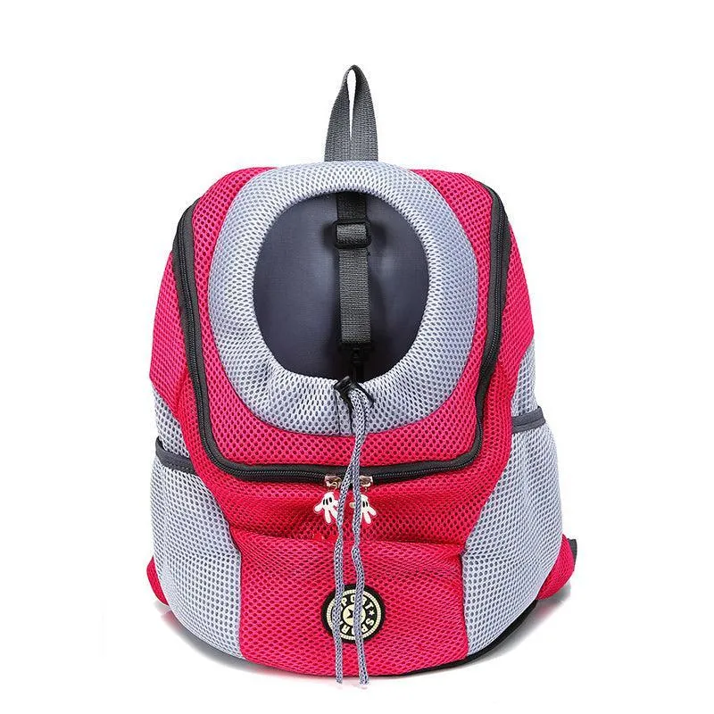 L Size Puppy Travel Mesh Pet Dog Carrier Backpack Front Travel Portable Shoulder Bag