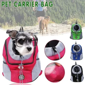 L Size Puppy Travel Mesh Pet Dog Carrier Backpack Front Travel Portable Shoulder Bag