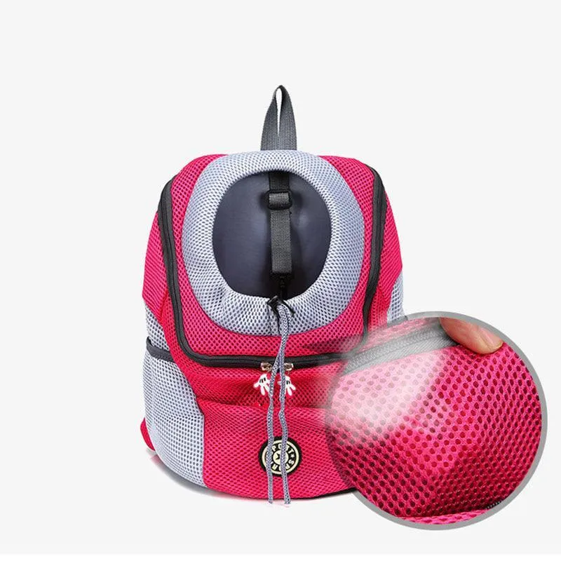L Size Puppy Travel Mesh Pet Dog Carrier Backpack Front Travel Portable Shoulder Bag
