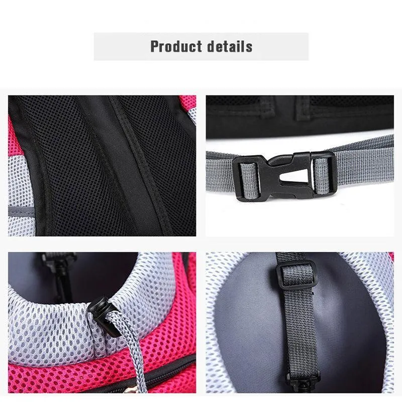 L Size Puppy Travel Mesh Pet Dog Carrier Backpack Front Travel Portable Shoulder Bag