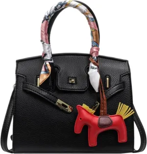 Ladies handbag shoulder bag crossbody bag(Black)