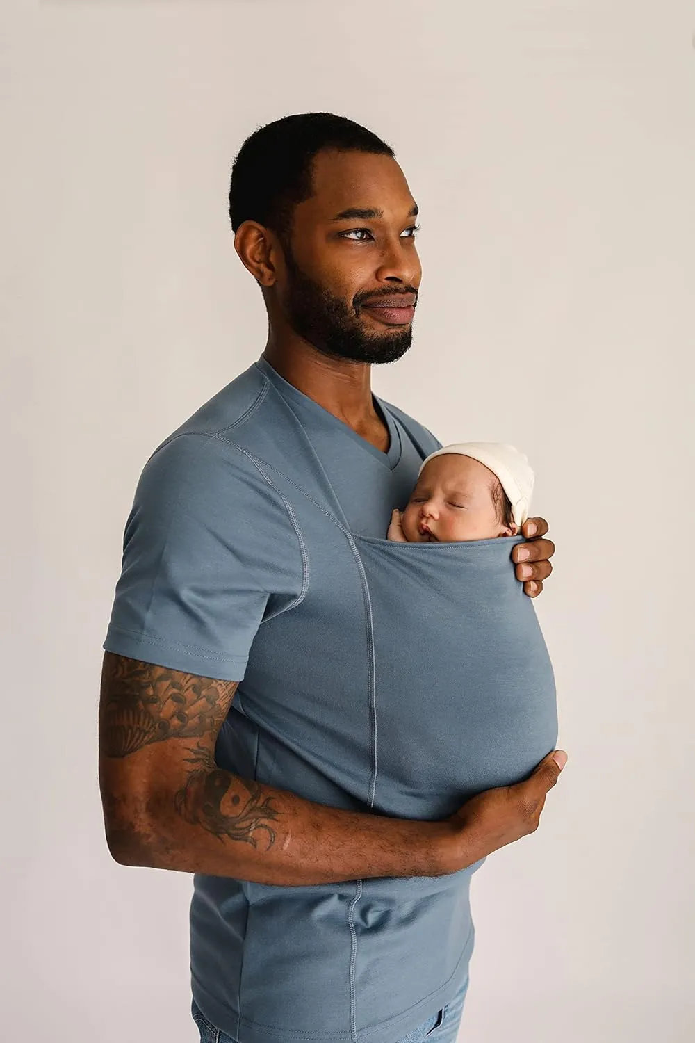 Lalabu The Dad Shirt | Hands-Free Baby Carrier for Dad with Kangaroo Pouch | Engineered for Bonding, Safety, & Comfort for Newborns Up to 15 Lbs. | CPSC Approved