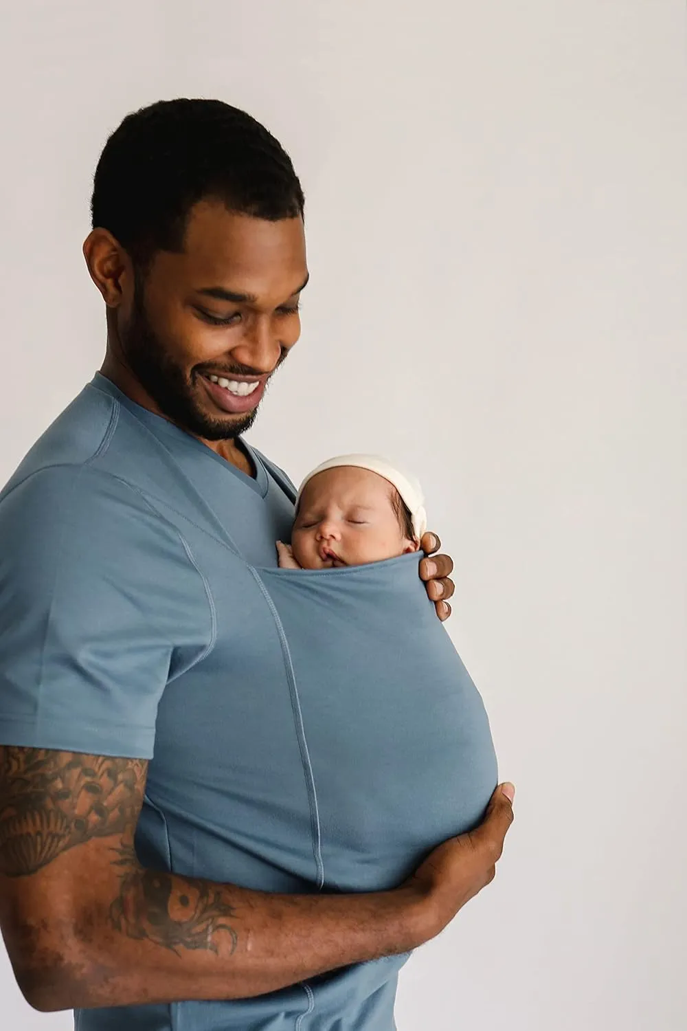 Lalabu The Dad Shirt | Hands-Free Baby Carrier for Dad with Kangaroo Pouch | Engineered for Bonding, Safety, & Comfort for Newborns Up to 15 Lbs. | CPSC Approved