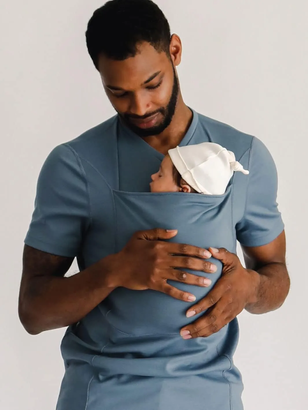 Lalabu The Dad Shirt | Hands-Free Baby Carrier for Dad with Kangaroo Pouch | Engineered for Bonding, Safety, & Comfort for Newborns Up to 15 Lbs. | CPSC Approved