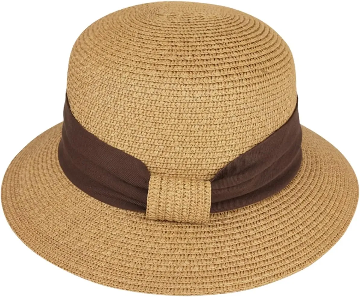 Lanzom Summer Sun Hats for Women Lady Wide Brim Straw Hat Beach Hat UPF Foldable Packable Cap for Travel Outdoor