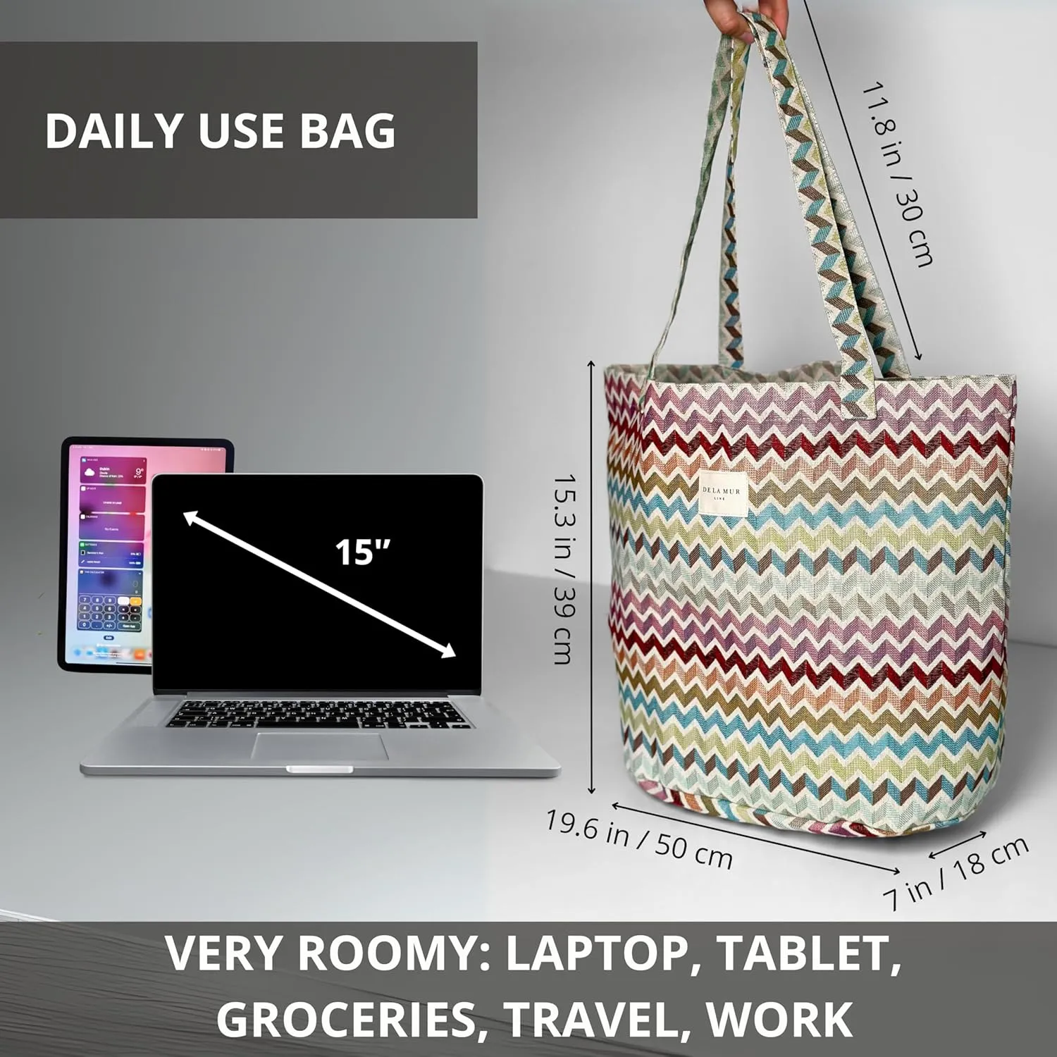 LARGE BOHO TOTE BAG for WOMEN – Animal Free Shoulder Bag – Boho Hippie Purse for Beach, Work & Daily Use