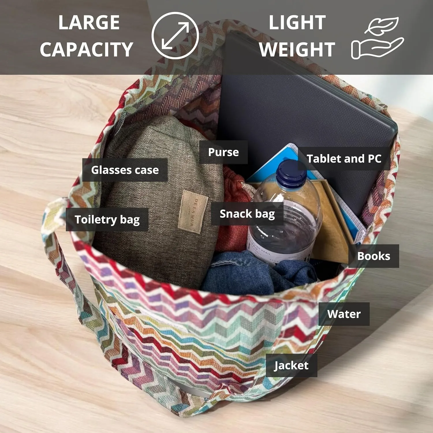 LARGE BOHO TOTE BAG for WOMEN – Animal Free Shoulder Bag – Boho Hippie Purse for Beach, Work & Daily Use