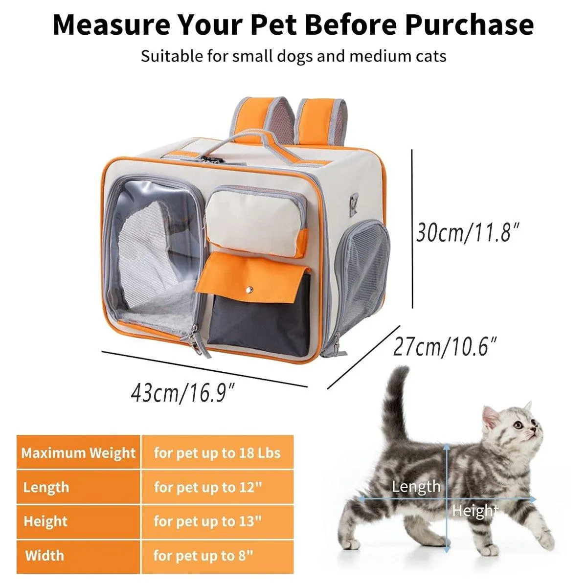 Large Capacity Cat Dog Backpack Outdoor Portable Pet Carrier Canvas Travel Bag